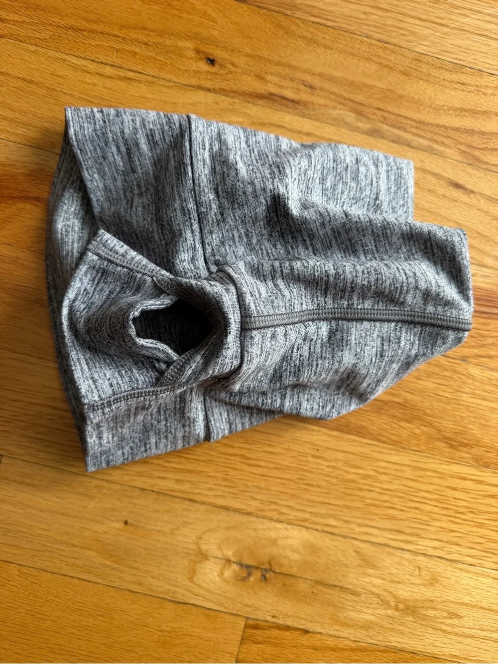 Lululemon Gray Knit Headband and Hat with ponytail hole